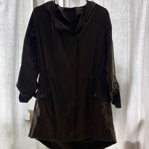 Olive green trench coat